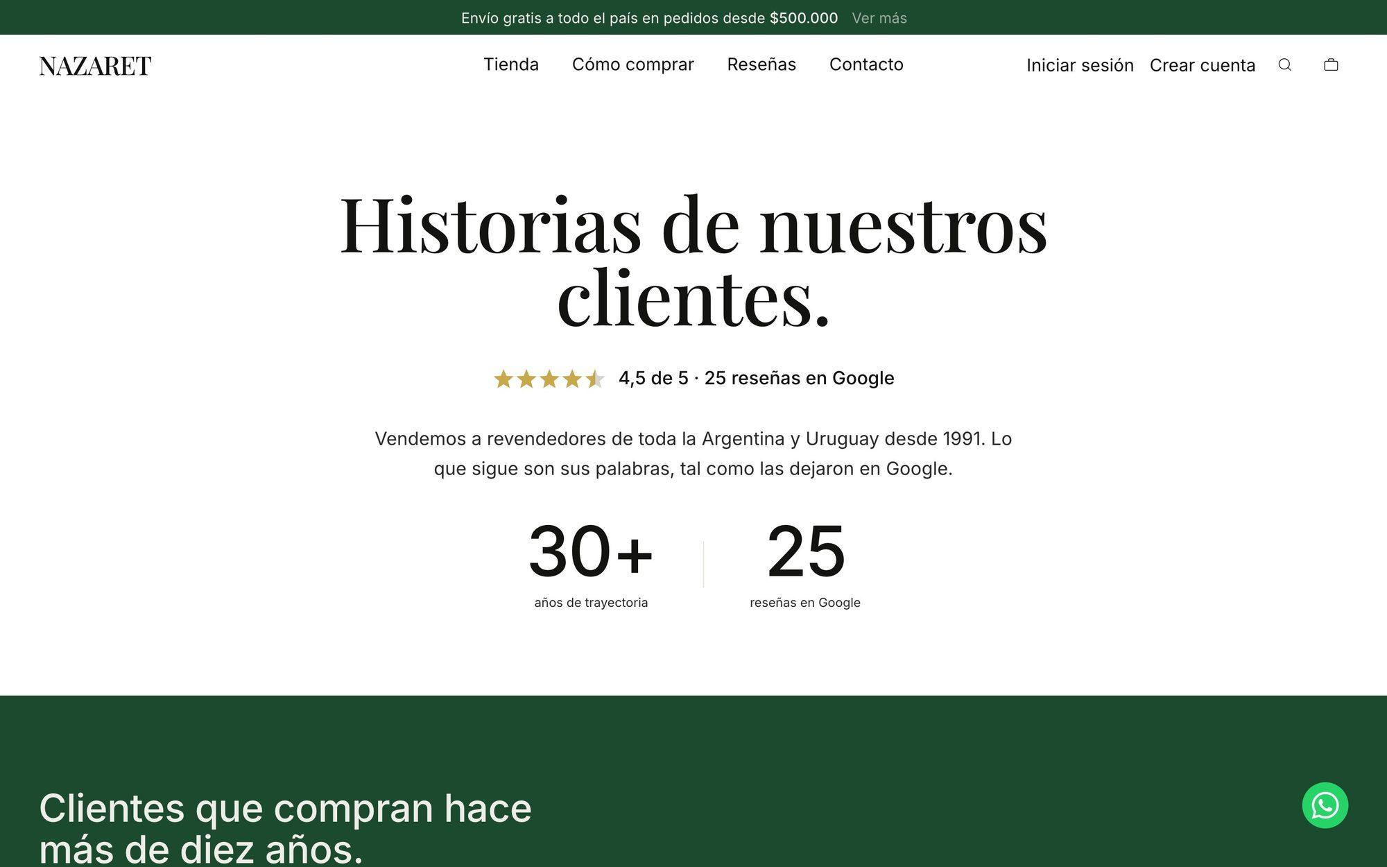 Historias de clientes